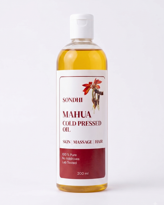 Cold Pressed Mahua Oil - 100% Pure Multipurpose Oil for Dry Skin, Hair & Body Massage | 200 ml